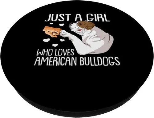 Vista 2 de American Bully perro mamá American Bulldog PopSockets intercambiables PopGrip