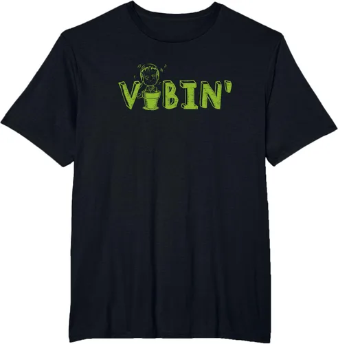 Vista 67 de Marvel Groot Vibin' Headphones Guardians of the Galaxy Camiseta, Negro