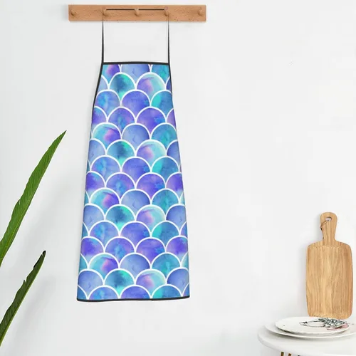 Vista 7 de Delantal de cocina chef taller de trabajo mujeres hombres hornear decoraciones pintura barbacoa parrilla accesorios de cocina suministros de fiesta
