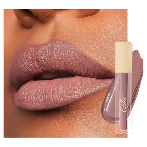 Vista 22 de Oulac Lápiz labial mate rosa para mujeres, lápiz labial líquido duradero de color rosa intenso, color de labios de alto impacto con cobertura total