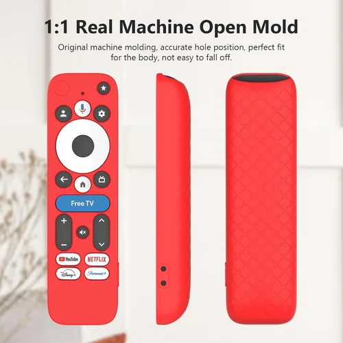Vista 3 de Funda para Onn Google TV 4K Pro Remote Control 2025, funda de protección completa con cordón, funda de silicona suave para control remoto Onn Google