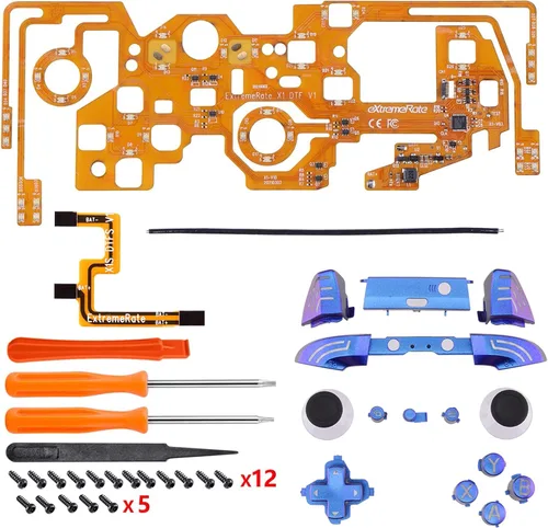 Vista 8 de eXtremeRate Chameleon Classical Symbols Bumpers Dpad Thumbsticks Start Back ABXY Buttons Multi-Colors Luminated DTFS DTF 20 Kit LED para Xbox One SX