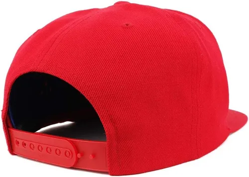 Vista 6 de Trendy Apparel Shop Gorra de béisbol bordada con pico plano bordado de hilo blanco número 42