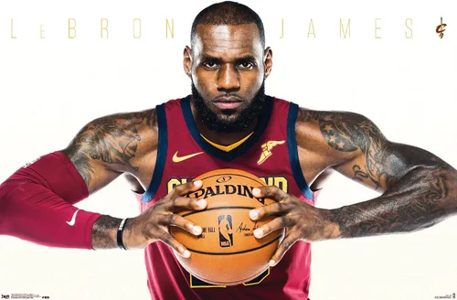 Vista 8 de Trends International NBA Cleveland Cavaliers - Lebron James Wall Poster, 14.725" x 22.375", Barnwood Framed Version Versión enmarcada Barnwood