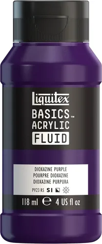 Vista 58 de Liquitex BASICS - Pintura acrílica fluida, botella de 4 onzas, tono permanente carmesí lizarina Super Versatile, Fine Art Pigments; Fluid