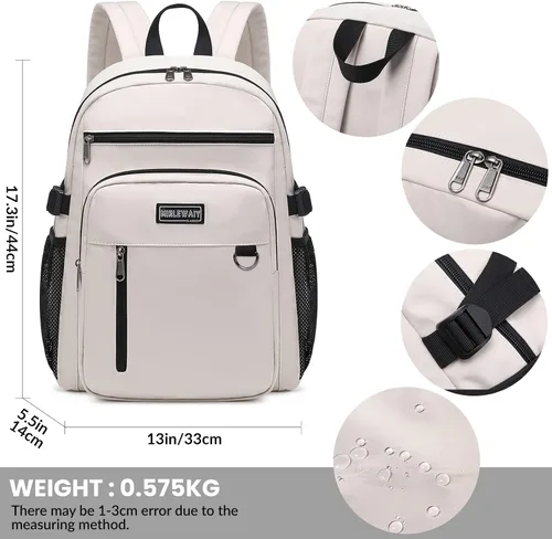 Vista 5 de MIRLEWAIY Mochila casual universitaria, ligera, mochila de trabajo para adolescentes, niñas, niños, mujeres y hombres, M, Mochilas de viaje