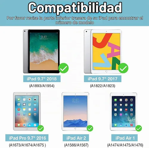 Vista 2 de 2 unidades de protector de pantalla para iPad de 9,7 pulgadas de 6ª generación, película de vidrio templado antiarañazos para iPad de 5ª Pantalla