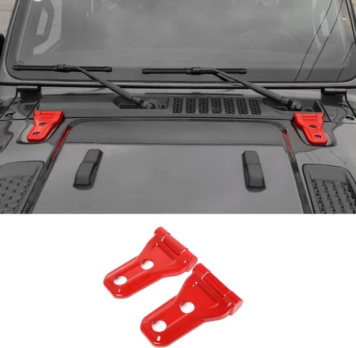 Vista 10 de RT-TCZ Kit de decoración exterior para bisagra de capó para Jeep Wrangler JL JLU y Gladiator JT 2018-2023, azul