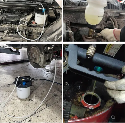 Vista 6 de BILITOOLS Kit de bomba de vacío de purga de líquido de frenos de 3 L, herramienta extractora de líquido de embrague para sistema de frenos neumático