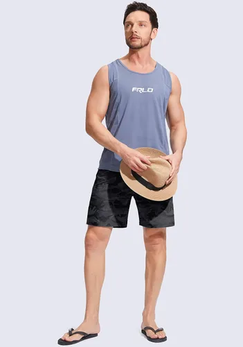 Vista 5 de G Gradual Men's Swim Trunks Quick Dry Bathing Suit Beach Board Shorts for Men with Zipper Pockets and Mesh Lining