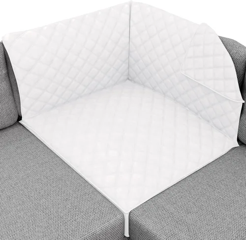 Vista 123 de Sofa Shield - Funda para sofá Loveseat con correa patentada, protector de cojín, funda reversible diseñada en EE. UU. resistente a manchas