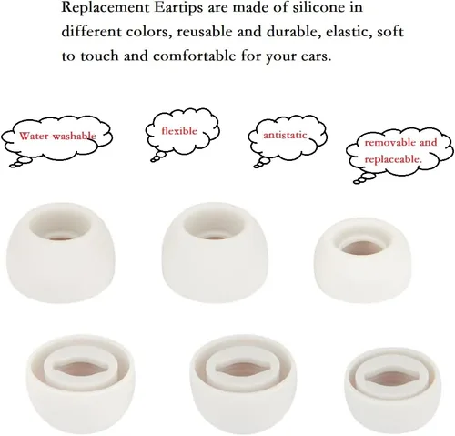 Vista 5 de Auriculares de repuesto para Galaxy Buds Pro Eartips, puntas de silicona de repuesto para auriculares compatibles con Samsung Galaxy Buds Pro