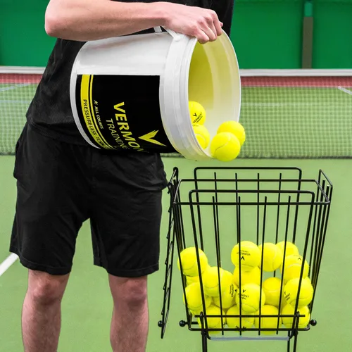 Vista 5 de Vermont Equipo de recogida de pelotas de tenis - Cortacésped, tubo de recogida, tolva de pelota y carros - Colección de pelotas de tenis sin