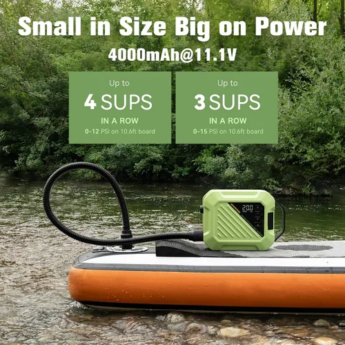 Vista 3 de Paddle Board Electric Pump High Pressure Rechargeable Auto-Off