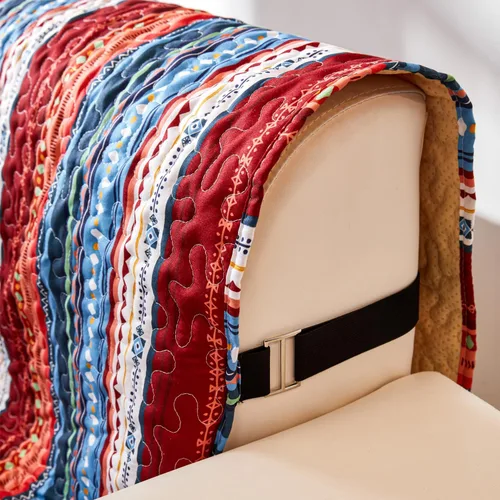 Vista 6 de EVENHUG Funda de sofá de 2 plazas estilo bohemio, lavable, funda protectora de muebles con correas elásticas para mascotas, niños, perros y gatos