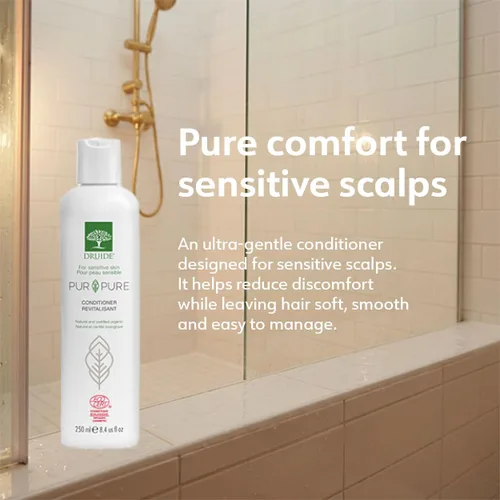 Vista 2 de Laboratoires Druide Pur&Pure Conditioner - Cuidado natural del cabello, acondicionador hidratante y nutritivo para pieles sensibles, 8.5 fl oz