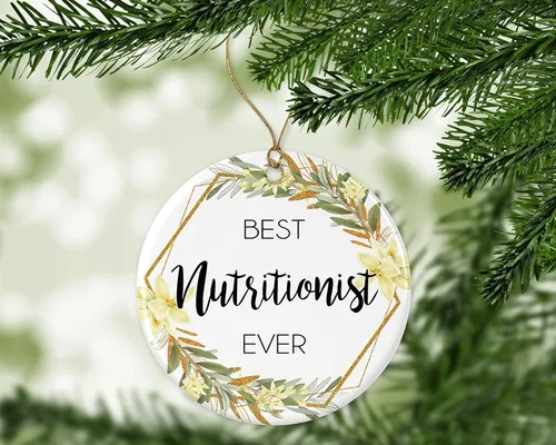Vista 3 de Adorno de Navidad nutricionista, regalo de adorno de Navidad para nutricionista, el mejor nutricionista del mundo, el mejor nutricionista