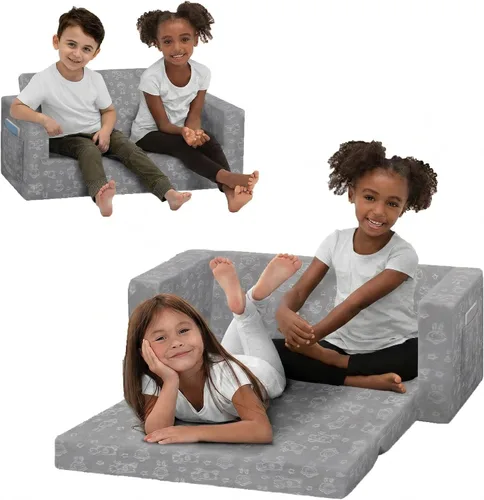 Vista 12 de Serta Perfect Sleeper Sofá Convertible Extra Ancho a Tumbona - Cómodo Sofá/Cama Plegable 2 en 1 para Niños, Crema