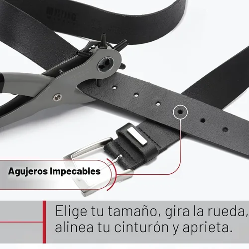 Vista 3 de UNCO- Herramienta de perforación de cuero para perforación, 5/64", 3/32", 7/64", 1/8", 5/32", 3/16" 6 Different Hole Sizes, Durable Hole Punch for