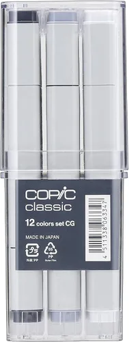 Vista 6 de Copic Juego de marcadores de 12 piezas gris frío