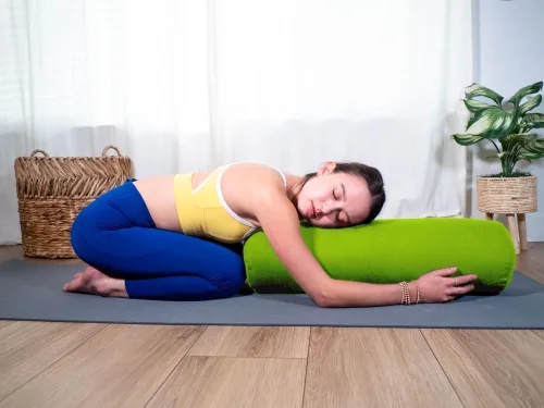 Vista 117 de Sol Living Almohada de yoga rectangular para meditación, accesorios de meditación de algodón, almohada de meditación restaurativa de yoga, almohada