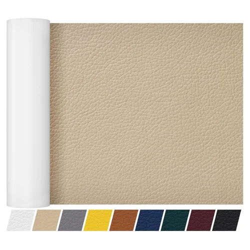 Vista 23 de Cinta de parche de reparación de cuero de 4 x 60 pulgadas, cinta autoadhesiva fuerte para muebles, sofás, sillones, asientos de automóvil, armarios