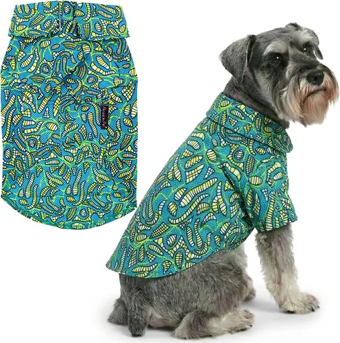 Vista 66 de Parisian Pet Camisa para perro de Amazonia - Ropa de algodón para perros pequeños - Elegante traje tropical para perros - Ropa ligera y suave