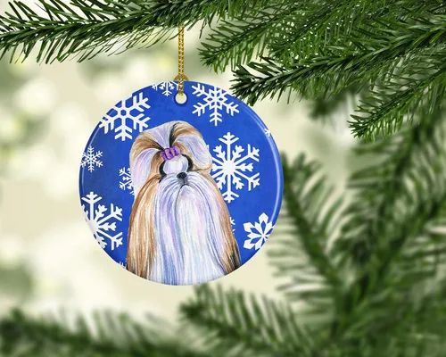 Vista 112 de Caroline's Treasures Cavalier Spaniel - Adorno de cerámica para colgar en el árbol de Navidad, para el hogar, Navidad, fiestas, regalo, 3 pulgadas