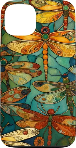 Vista 7 de iPhone 16 Dragonfly Party III Pretty Dragonflies In A Garden Flying Case