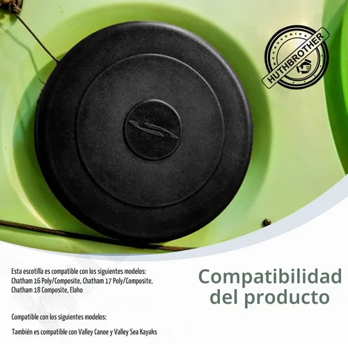 Vista 4 de Huthbrother Kayak Valley - Cubierta redonda de escotilla de 9 pulgadas de diámetro exterior y 7.5 pulgadas de diámetro interior, compatible
