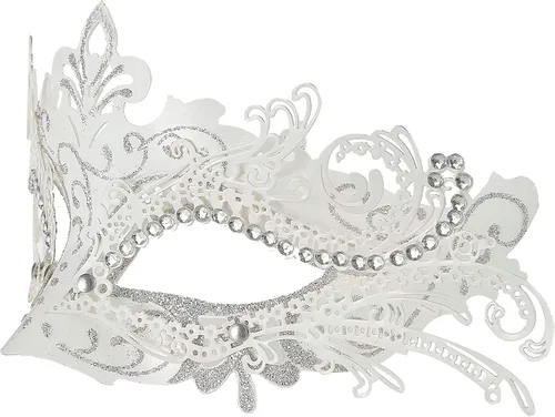 Vista 2 de Máscara de metal de Halloween Galant Máscara de mascarada para mujer máscara veneciana fiesta baile de graduación Mardi Gras boda decoración de pared