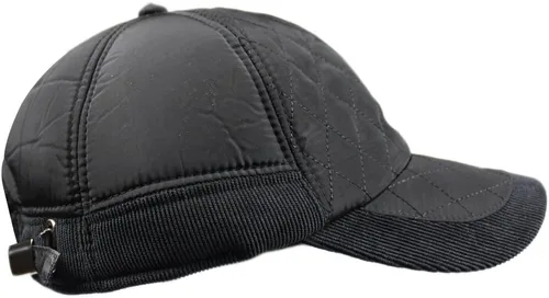 Vista 5 de Gorra de béisbol acolchada de algodón cálido para hombre con solapa para las orejas