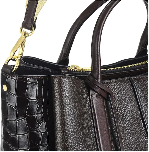 Vista 4 de RADLEY London Hillgate Place - Croc sintético - Bolsa de agarre mediano, Roble oscuro