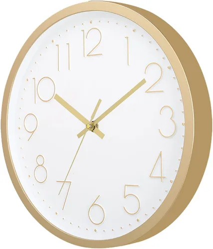 Vista 13 de Reloj de pared, relojes de pared de cocina, reloj silencioso redondo, clásico, funciona con pilas, diseño moderno y estilo para sala de estar