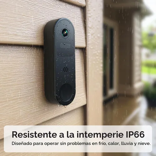 Vista 8 de Cámara de timbre de puerta de 2K HD con batería, inalámbrica con timbre de anillo, timbre de video inteligente con comunicación bidireccional