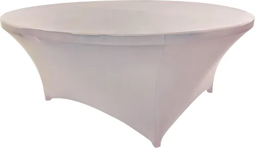 Vista 8 de Mantel de cóctel de elastano redondo de 24 pulgadas x 30 pulgadas de alto, color negro