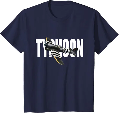 Vista 54 de RAF Hawker Typhoon WW2 Fighter Aircraft T-Shirt