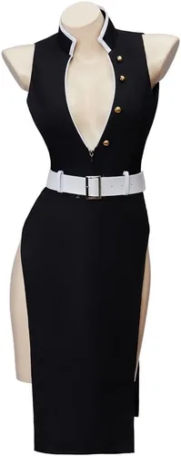 Vista 3 de Uzui Tengen - Disfraz de uniforme para cosplay, vestido sexy, conjunto completo de traje de carnaval para mujeres, mujeres y adultos