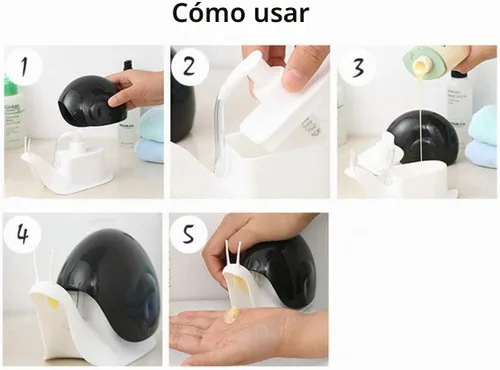 Vista 5 de Lindo dispensador de jabón de caracol para cocina, baño, etc. (3 colores)
