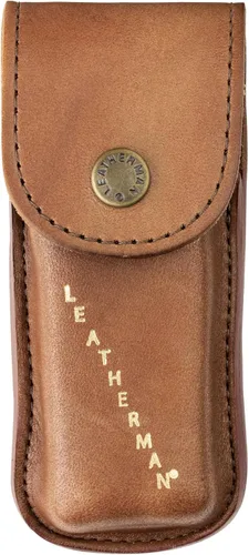 Vista 11 de LEATHERMAN, Funda de cuero Heritage con cierre de presión para herramientas multifunción, marrón, pequeña