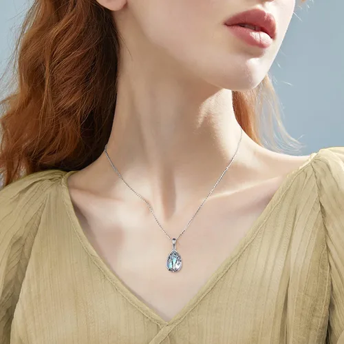 Vista 69 de ONEFINITY Collar de plata de ley 925 con diseño de árbol de la vida con colgante de nudo celta de concha de abulón para mujer