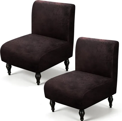 Vista 23 de ANARACHON Funda para silla decorativa sin brazos, extraíble, lavable, antideslizante, protector de muebles para el hogar, hotel, sala de estar