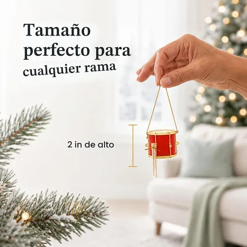 Vista 3 de Broadway Gifts - Adorno rojo para árbol de Navidad