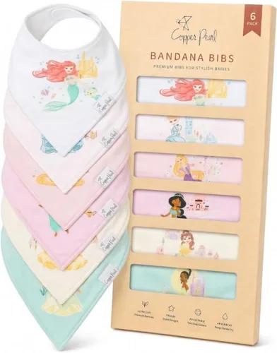 Vista 12 de Copper Pearl Baberos para bebé, paquete de 4, baberos estampados tipo bandana para bebé niña y niño, baberos de algodón suave para la dentición