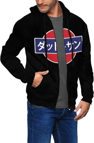 Vista 3 de Lizisgu Datsun - Sudadera con capucha y cremallera completa para hombre