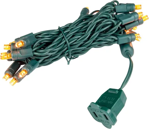 Vista 4 de Novelty Lights Cadena de Luces LED de 7 Pies con 20 LED, Verde sobre Cable Verde, Espaciado de 4", Luces de Hadas Cortas, Conectables de Extremo a