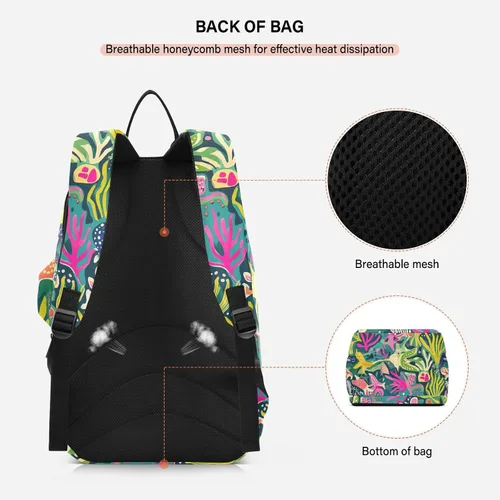 Vista 4 de Mochila de tenis ligera y colorida para mujeres y hombres, para tenis, bádminton, raquetas de tenis para principiantes