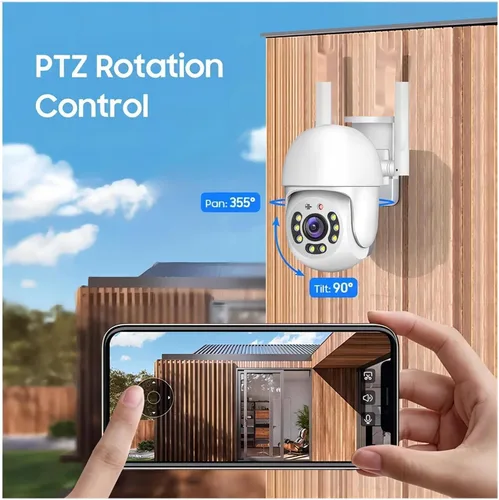 Vista 7 de Cámara de seguridad domo PTZ WiFi LAN de 4MP Enchufe de la UE tipo C