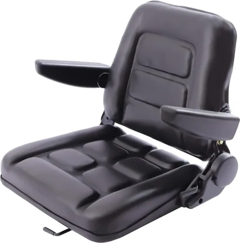 Vista 12 de Asiento universal ajustable para carretilla elevadora, reemplazo de asiento de suspensión completa con cinturón de seguridad para asiento mecánico