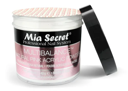 Vista 5 de Mia Secret Multibalance - Polvo acrílico para uñas, color rosa natural, 8 onzas